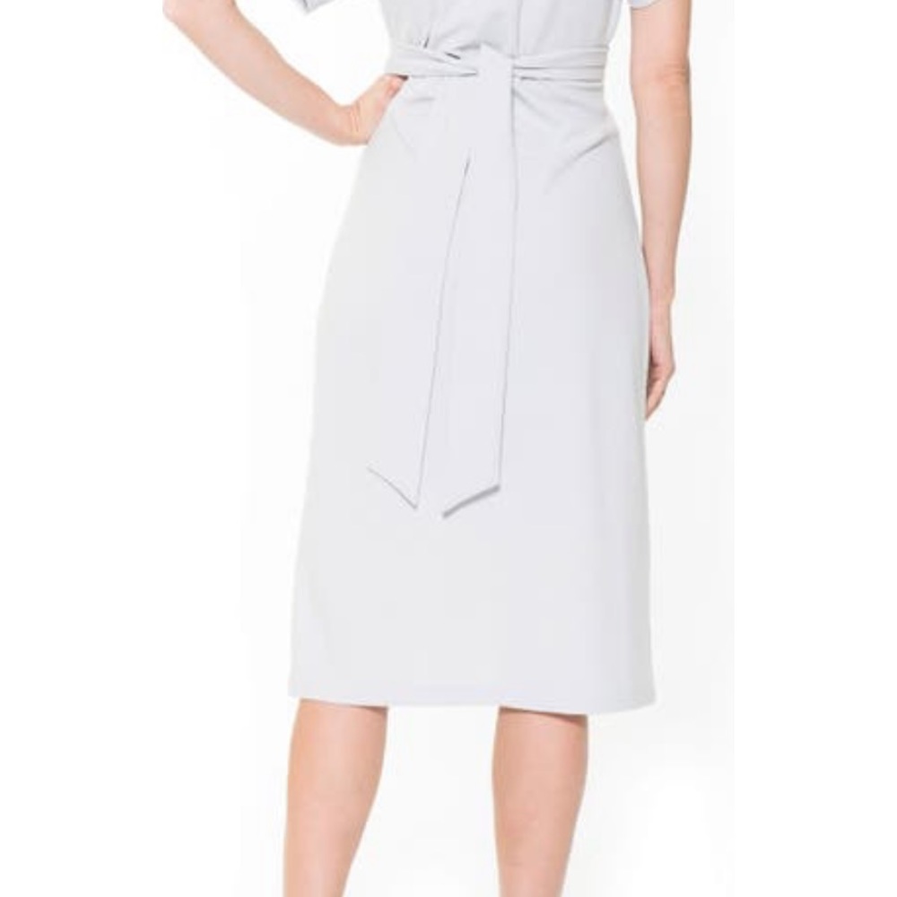 Alexia admor Crew neck waist tie midi dress
